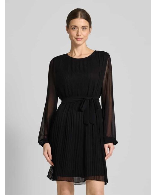 Vila Black Knielanges Kleid mit Rundhalsausschnitt Modell 'DALIANA'