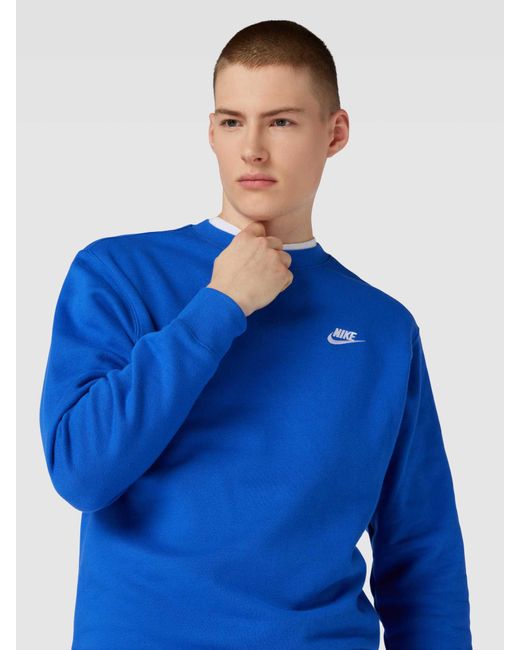 Nike Sweatshirt Met Labelstitching in het Blue voor heren