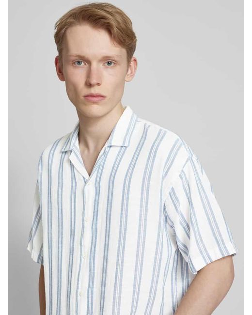 Jack & Jones Freizeithemd mit Reverskragen Modell 'EENZO' in White für Herren