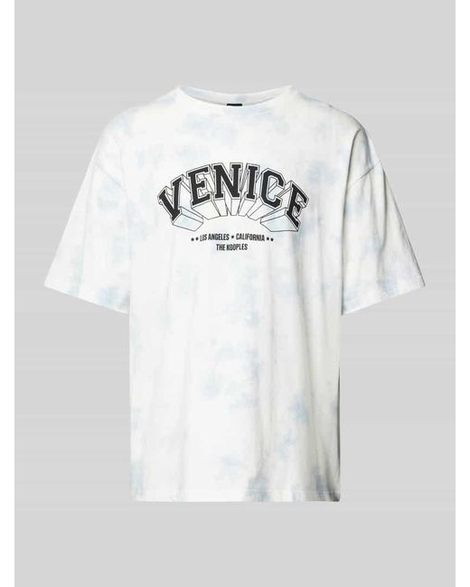 The Kooples T-Shirt mit Label-Print in Gray für Herren