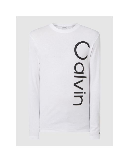 Calvin Klein Longsleeve mit Logo in White für Herren