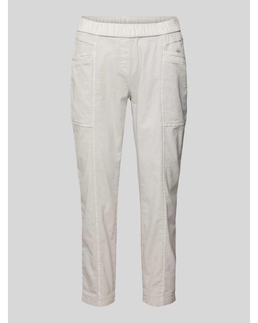 Toni Slim Fit joggingbroek Met Verkort Model in het White