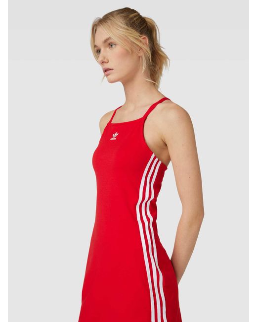 Adidas Originals Mini-jurk Met Labelprint in het Red