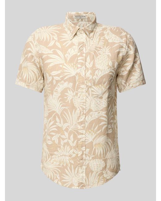 Gant Regular Fit Linnen Overhemd Met Button-downkraag in het Natural voor heren