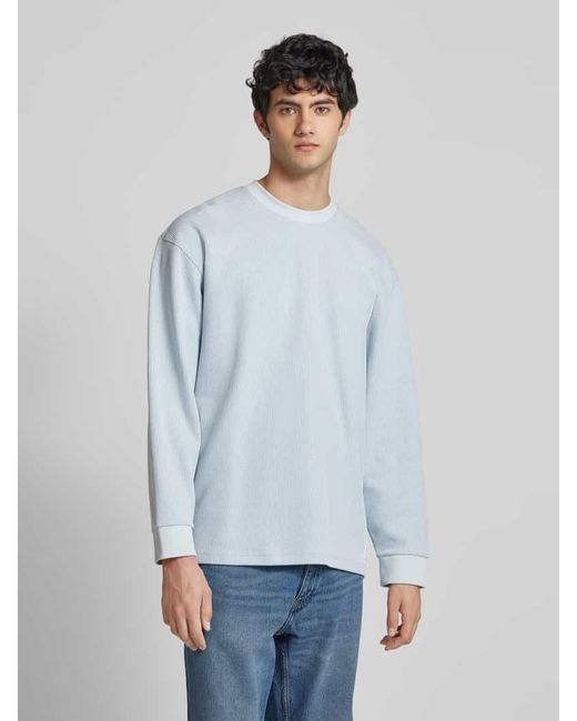 HUGO Strickpullover mit Stehkragen in Blue für Herren