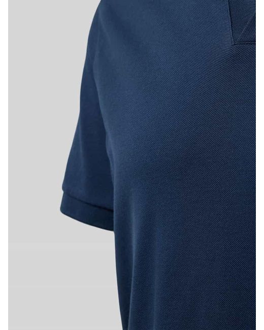 Mc2 Saint Barth Regular Fit Poloshirt Mit V-Ausschnitt Modell 'Charles' in Blue für Herren