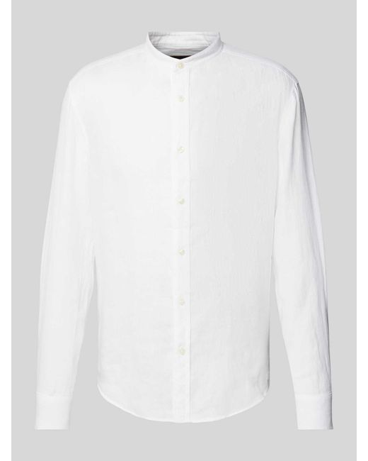 Drykorn Regular Fit Linnen Overhemd Met Opstaande Kraag in het White voor heren