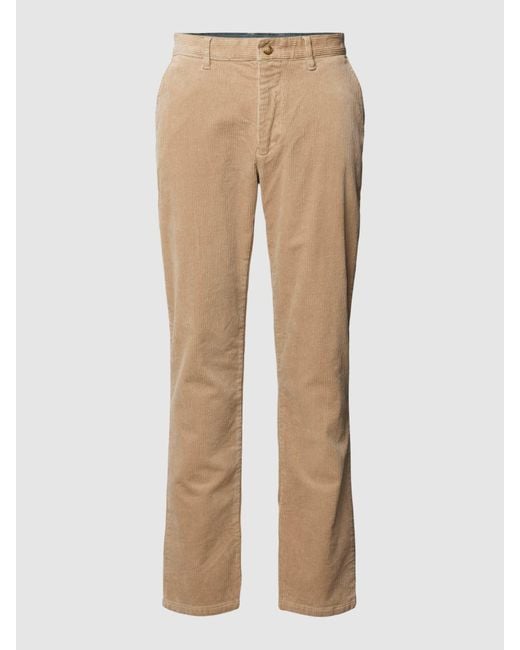 Christian Berg Men Ribcordbroek Met Stretch in het Natural voor heren