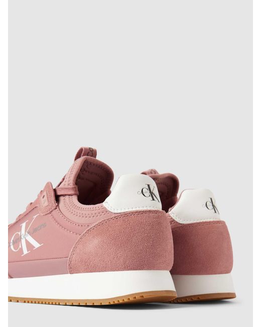 Calvin Klein Pink Sneaker mit Label-Detail