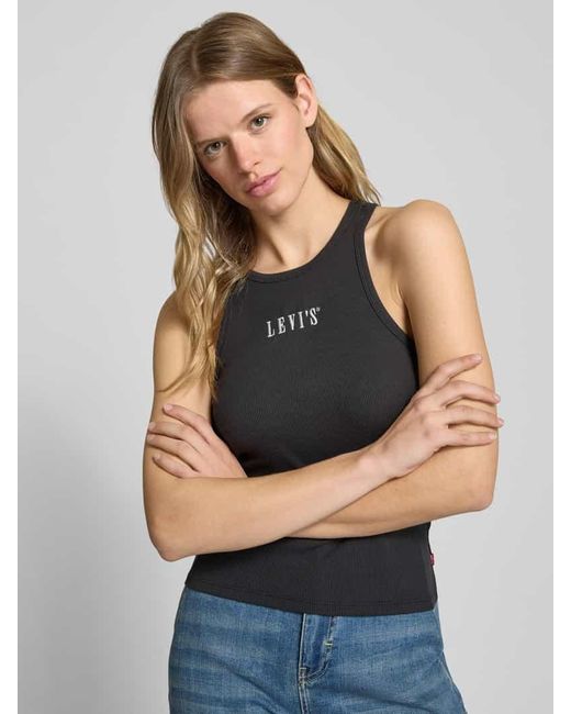 Levi's Black Tanktop in Ripp-Optik Modell 'GEMINI'