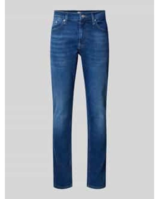 Tommy Hilfiger Slim Fit Jeans Van Katoenmix, Model 'Austin' in het Blue voor heren