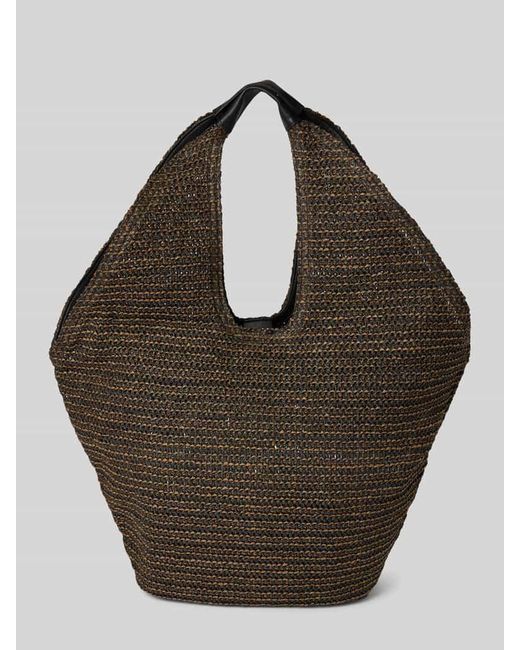someday. Brown Handtasche in Flecht-Optik Modell 'Besort'