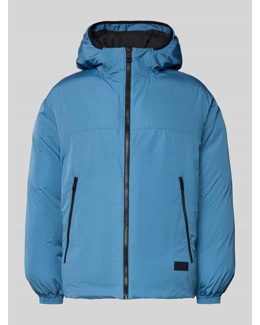 HUGO Regular Fit Jacke mit Kapuze Modell 'BRYNO254' in Blue für Herren