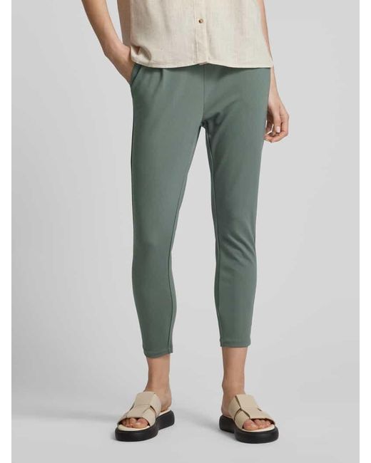 Vero Moda Green Loose Fit Stoffhose mit Bundfalten Modell 'EVA'