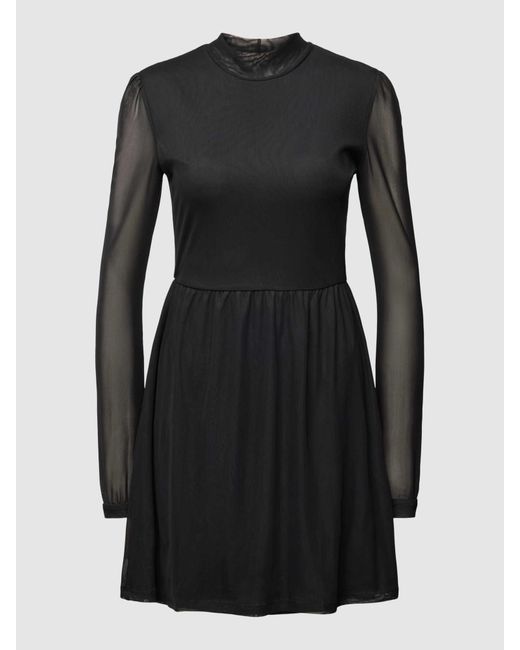 ONLY Mini-jurk Met Semi-transparante Mouwen in het Black