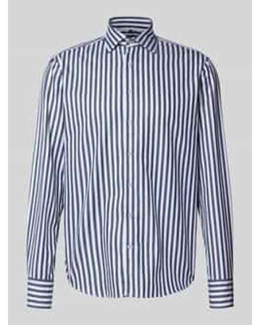 Stenstroms Regular Fit Vrijetijdsoverhemd Met Kentkraag, Model 'Casual' in het Blue voor heren