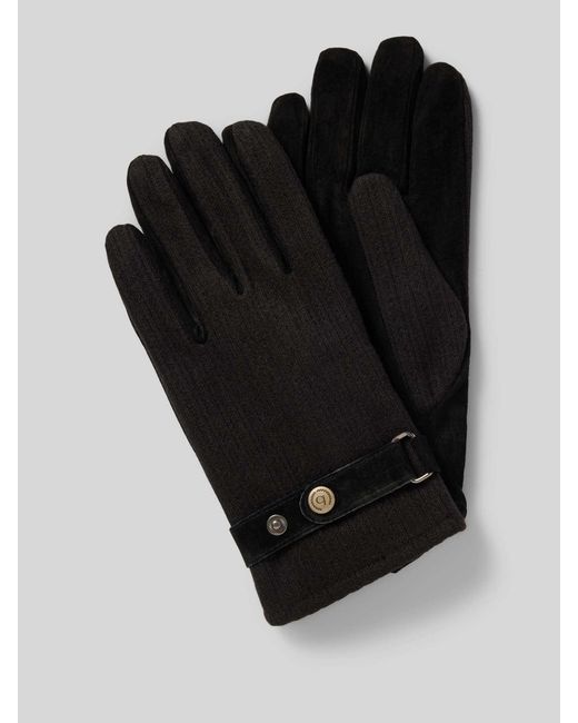 Bugatti Handschoenen Met Verstelbaar Trensje Met Drukknoop in het Black voor heren
