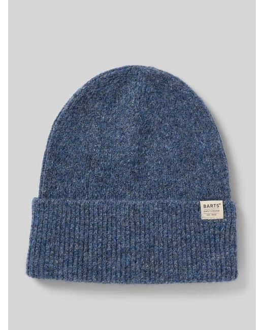Barts Beanie mit Umschlag und Label-Detail Modell 'Willian' in Blue für Herren