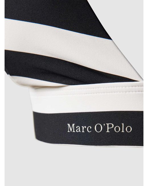 Marc O' Polo White Bikini-Oberteil mit Streifenmuster Modell 'Classic'