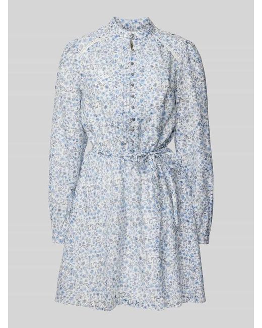 Guess Blue Knielanges Kleid mit Knopfleiste Modell 'ADLAIDE'