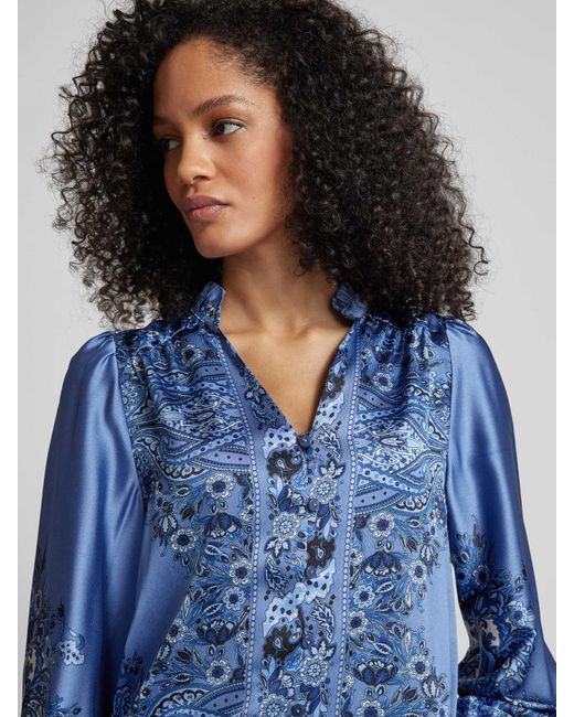 Neo Noir Blue Bluse mit Paisley-Muster Modell 'Massima'