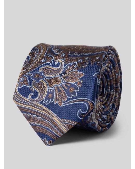 Prince BOWTIE Zijden Stropdas Met All-Over Paisleystitching (7 Cm) in het Blue voor heren