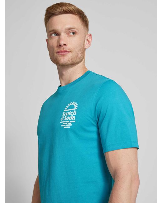 Scotch & Soda T-Shirt mit Label-Print in Blue für Herren