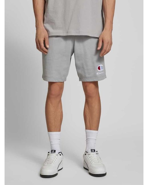 Champion Sweatshorts mit Logo-Stitching und elastischem Bund in Gray für Herren