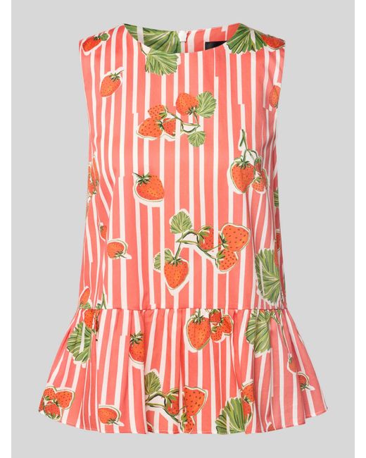 Marc Cain Blouseshirt Met Peplum in het Red