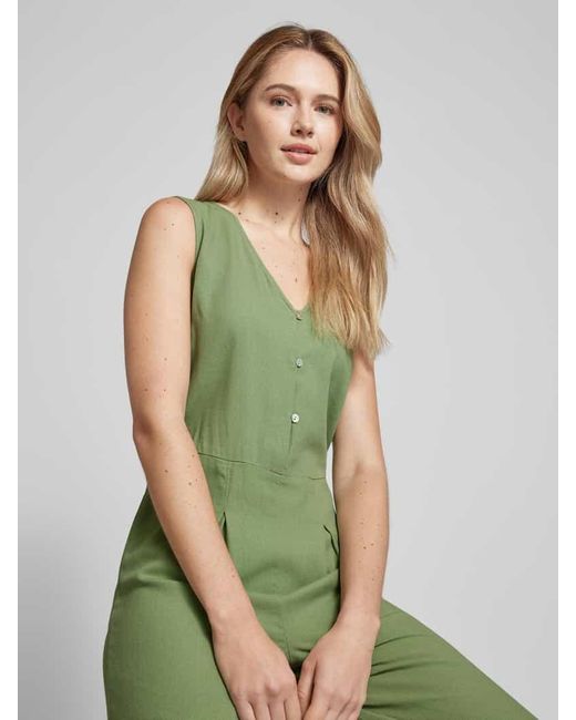 Vero Moda Green Jumpsuit mit kurzer Knopfleiste Modell 'MYMILO'
