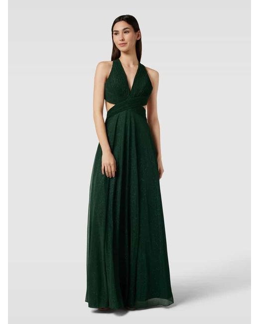 Luxuar Green Abendkleid mit Cut out