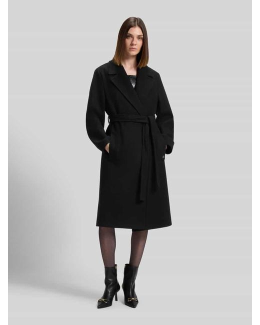 HUGO Black Regular Fit Mantel mit Woll-Anteil Modell 'MELZY'