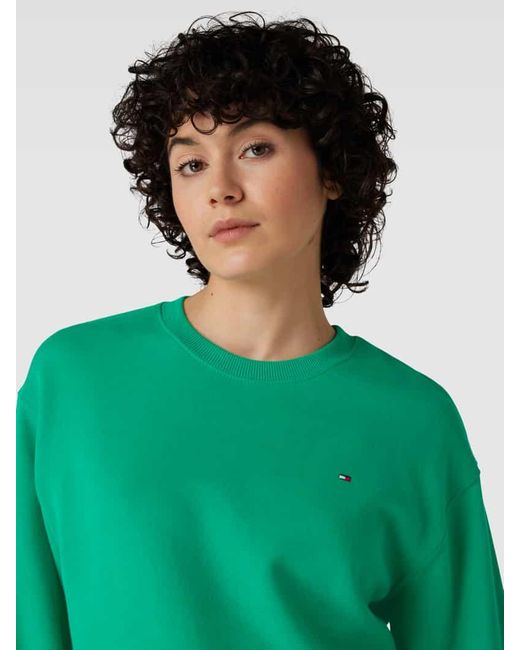 Tommy Hilfiger Sweatshirt mit Logo-Stitching in Green für Herren