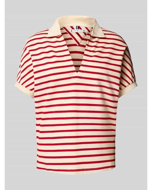 Tommy Hilfiger Red Relaxed Fit T-Shirt aus Lyocell-Mix