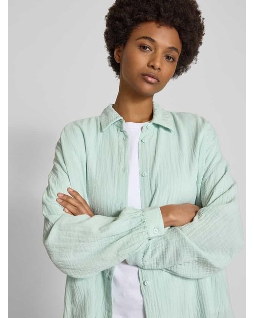 ONLY Green Oversized Bluse aus reiner Baumwolle Modell 'THYRA'
