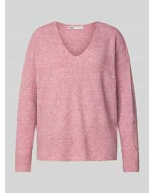 ONLY Regular Fit Pullover Met V-Hals, Model 'Rica Life' in het Pink