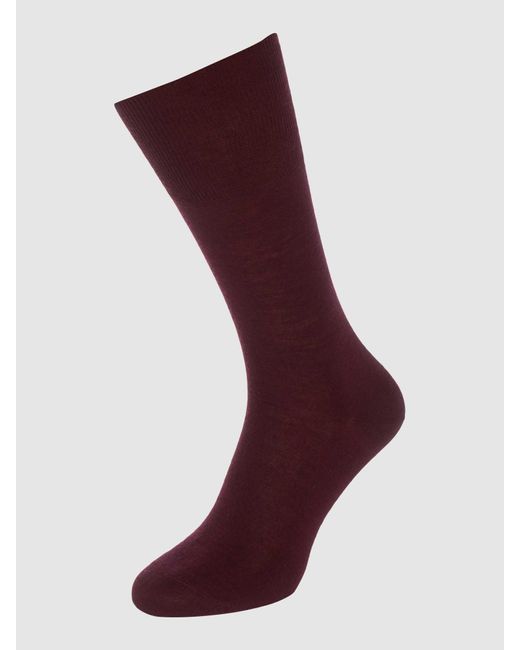 Falke Sokken Van Scheerwolmix, Model 'Airport Sock' in het Purple voor heren