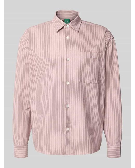 ANNARR Regular Fit Freizeithemd mit Kentkragen Modell 'VOLUND' in Pink für Herren