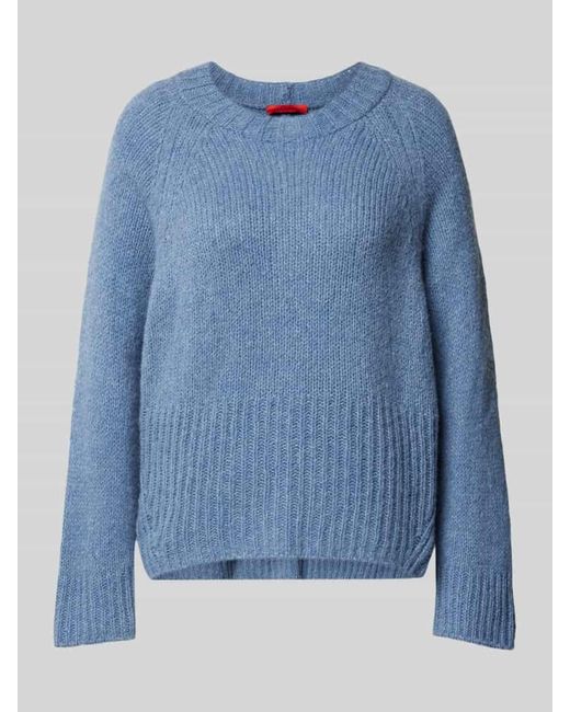 MAX&Co. Blue Strickpullover Mit Rundhalsausschnitt Modell 'Josef'