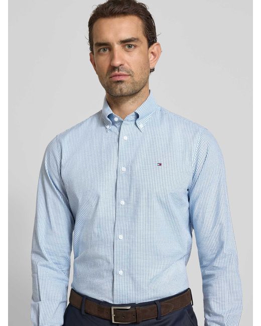 Tommy Hilfiger Regular Fit Zakelijk Overhemd Van Puur Katoen in het Blue voor heren