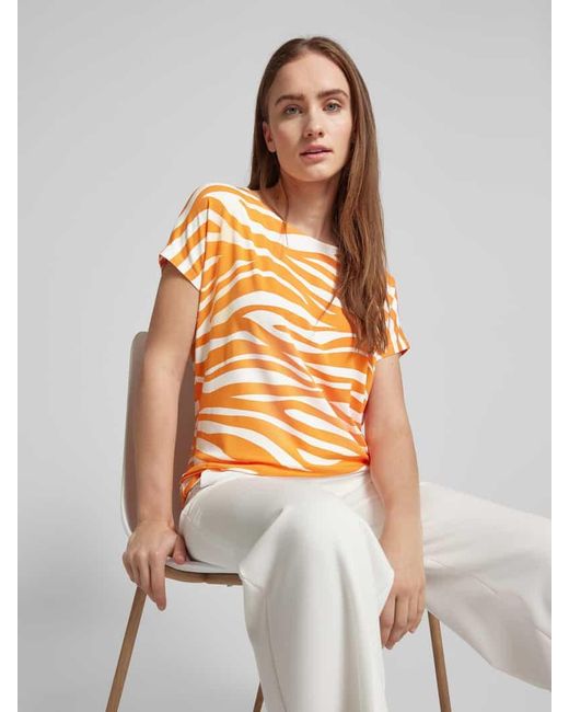 S.oliver Orange T-Shirt mit Kappärmeln