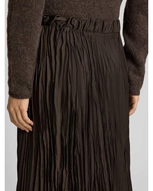 Stefanel Black Maxirock mit elastischem Bund Modell 'CRINKLE SKIRT'