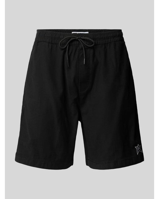Review Straight Leg Shorts mit Label-Detail in Black für Herren