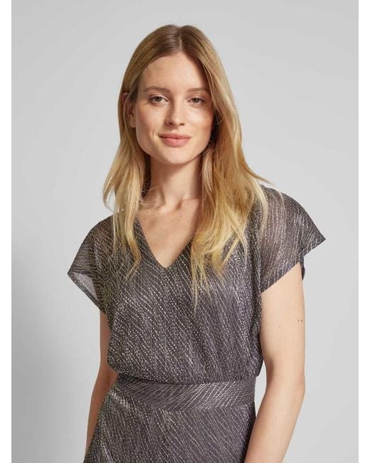 Swing Gray Jumpsuit Mit V-Ausschnitt