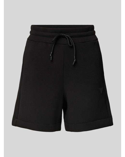 Guess Korte Broek Met Elastische Band, Model 'Elly' in het Black