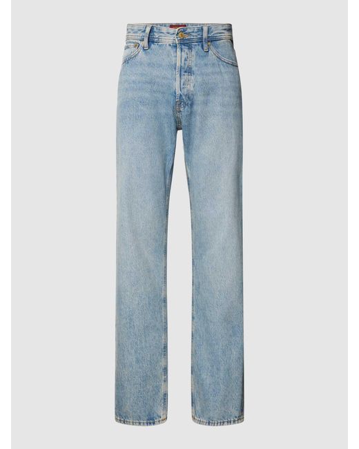Jack & Jones Straight Leg Jeans im 5-Pocket-Design Modell 'CHRIS' in Blue für Herren
