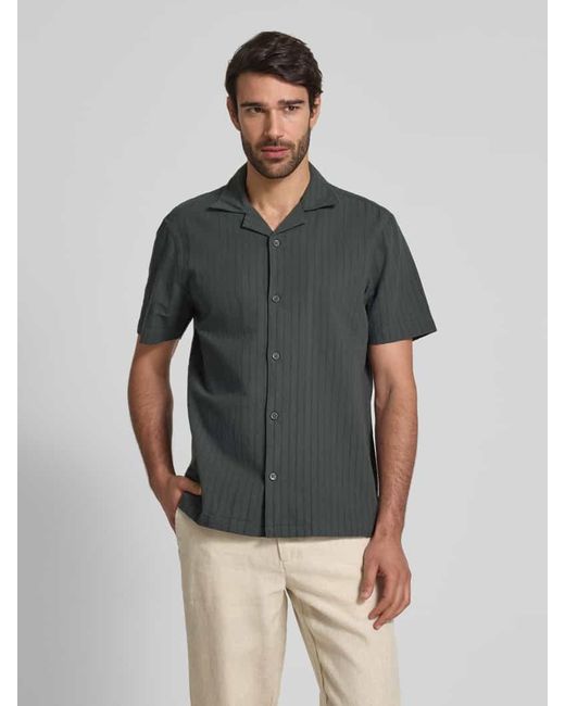 Christian Berg Men Regular Fit Freizeithemd mit 1/2-Arm in Black für Herren