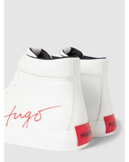 HUGO High Top Sneaker mit Kontrastbesatz Modell 'Dyer' in Natural für Herren