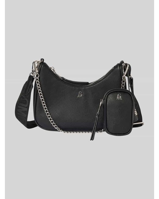 Steve Madden Black Handtasche mit Logo-Applikation Modell 'BVITAL'
