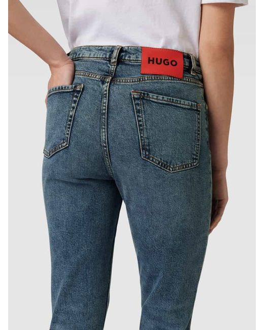 HUGO Slim Fit Jeans aus reiner Baumwolle in Blue für Herren